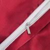 5 PC Satin Bedding Set Soft Silky Satin Bed Set with Zipper Closure & Corner Ties With 600 Thread Count 18'' Deep Pocket of Fitted Sheet (Duvet cover+Fitted+Flat+Pillowcases)Oversized King ,Red view 2