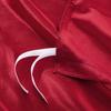 5 PC Satin Bedding Set Soft Silky Satin Bed Set with Zipper Closure & Corner Ties With 600 Thread Count 18'' Deep Pocket of Fitted Sheet (Duvet cover+Fitted+Flat+Pillowcases)Oversized King ,Red view 4