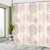 Ambesonne Floral Shower Curtain, Modern Floral Ornate Petals Flourish Traditional Springtime Garden Leaves, Cloth Fabric Bathroom Decor Set with Hooks, 69" W x 70" L, Beige Peach view 4