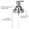 Amolliar Mason Jar Foaming Soap Dispenser Pump Lids (6 Pack), Refillable Foaming Pump Replacement for 16oz Regular Mouth Mason Jar, Waterproof Sticker, Kitchen Bathroom Farmhouse Decor, Brushed Nickel view 3
