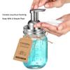 Amolliar Mason Jar Foaming Soap Dispenser Pump Lids (6 Pack), Refillable Foaming Pump Replacement for 16oz Regular Mouth Mason Jar, Waterproof Sticker, Kitchen Bathroom Farmhouse Decor, Brushed Nickel view 4