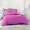 5 Pcs Split Bed Sheet Set + Duvet Cover with Zipper Closure & Corner Ties 100%Cotton 600 TC Split Cal-King Size Sheet Set For Adjustable Bed All Around Fitted Upto 24"DP(6 PC | Radiant Orchid Purple) view 4