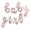 16 inch lowercase Baby Boy Girl Banner Foil Letter Balloons Birthday Baby Shower Gender Reveal Party decoration Supplies (L Baby Girl Rose Gold) view 1