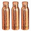 HomeLoft Basics Copper Water Bottle Pure Copper Water Bottle Copper Water Bottle copper drinking water bottle 1L, Set of 3, Brown view 1