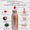 HomeLoft Basics Copper Water Bottle Pure Copper Water Bottle Copper Water Bottle copper drinking water bottle 1L, Set of 3, Brown view 4