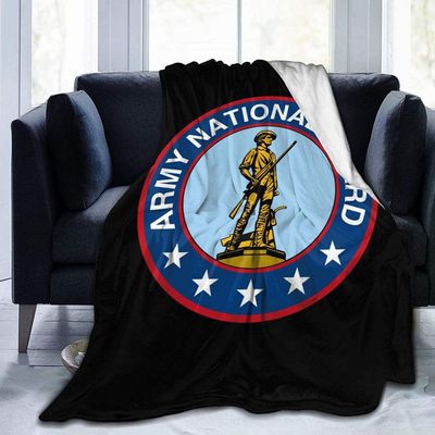 50"x60"-Seal of The United States Army National Guard Throw Blanket Soft Fleece Warm Bed Blanket for Bed Sofa Office