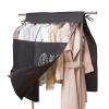 [2pcs] Garment Bags Clothes Cover, Portable Floor-Standing Hanger Dustproof Clothes Bag for Suit, Coat, Dress Closet Clothes Storage,Black view 1