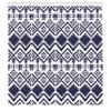 Ambesonne Tribal Shower Curtain, Hand Drawn Style Ethnic Pattern Geometric and Ornamental Aztec Design Print, Cloth Fabric Bathroom Decor Set with Hooks, 69" W x 70" L, Night Blue view 2