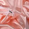 5 PC Satin Bedding Set Soft Silky Satin Bed Set with Zipper Closure & Corner Ties With 600 Thread Count 18'' Deep Pocket of Fitted Sheet (Duvet cover+Fitted+Flat+Pillowcases)Oversized King ,Peach view 3