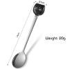 6 Pieces Cat Coffee Spoon Cute Stainless Steel Cat Head Spoon, Lovely Ice Cream Dessert Tool for Stirring Tea Coffee Sugar Dessert (Black, White) view 2