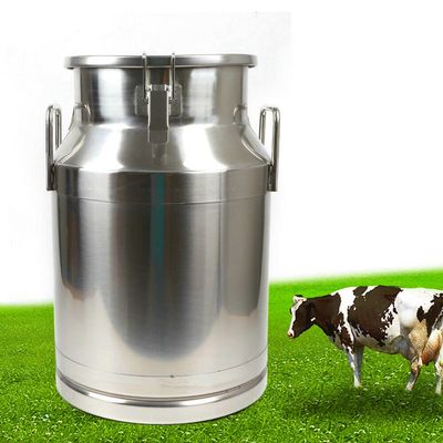 7.9 Gallon Milk Bucket, Stainless Steel Milk Can Wine Pail Bucket Tote Jug Oil Barrel Tea Top Metal Jug, Liter Cans With Sealed Lid Restaurant Canister Silicone Seal