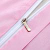 5 PC Satin Bedding Set Soft Silky Satin Bed Set with Zipper Closure & Corner Ties With 600 Thread Count 18'' Deep Pocket of Fitted Sheet (Duvet cover+Fitted+Flat+Pillowcases)Twin/TwinXL ,Pink view 3