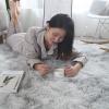 QIAOH Shaggy Area Rug 2.0X2.0ft, Modern Indoor Plush Fluffy Rugs, Extra Soft Comfy Carpets, Cute Cozy Area Rugs for Bedroom Living Room Girls Boys Kids view 2