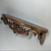 mik-Dyzayn Wall Shelf with Harmonious Curves, Handmade Wood Shelf, Handcrafted Rustic shelve, Picture Ledge Shelf, Home iconostasis, Wall Decor Art view 3