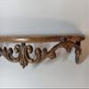 mik-Dyzayn Wall Shelf with Harmonious Curves, Handmade Wood Shelf, Handcrafted Rustic shelve, Picture Ledge Shelf, Home iconostasis, Wall Decor Art view 4