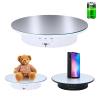 JAYEGT Motorized Rotating Display Stand, 7.87inch /17.6lbs Load, 360 Degree Electric Rotating Turntable for Photography Products, Jewelry, Cake,3D Model , Mirror Cover (White/Button Control) view 1
