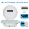 JAYEGT Motorized Rotating Display Stand, 7.87inch /17.6lbs Load, 360 Degree Electric Rotating Turntable for Photography Products, Jewelry, Cake,3D Model , Mirror Cover (White/Button Control) view 2