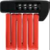 ABUS Bordo Lite 6055C Folding Lock - with Combination Code - Extra-Light Combination Lock Made of Special Steel - ABUS Security Level 7-60 cm - red view 1