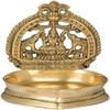 5" Gajalakshmi Deepam (Lamp) | Diya | Brass | Handmade | Made in India - Brass Statue view 1