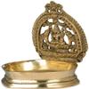5" Gajalakshmi Deepam (Lamp) | Diya | Brass | Handmade | Made in India - Brass Statue view 4