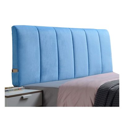 LIANGJUN Double Bed Reading Pillow, Upholstered Bedroom Decoration, Superfine Fiber Removable Washable Cover for Bed Without Headboard, 8 Colors ( Color : Blue , Size : 90X60X10CM )