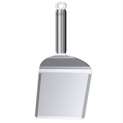 RSLE plancha Wide Spatula BBQ Spatula with Rounded Corners for Turning Meat and Vegetables, 18/10 Stainless Steel, Dishwasher Safe