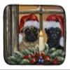 Caroline's Treasures PPP3268DDM Pug Christmas Anticipation Dish Drying Mat Absorbent Dish Drying Mat Pad for Kitchen Counter Dish Drainer Mat for Countertop, 14 x 21", Multicolor view 1