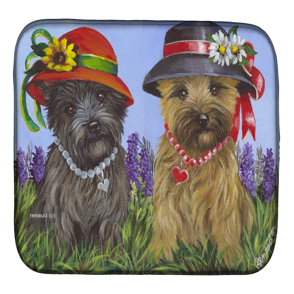 Caroline's Treasures PPP3254DDM Cairn Terrier Sisters Dish Drying Mat Absorbent Dish Drying Mat Pad for Kitchen Counter Dish Drainer Mat for Countertop, 14 x 21", Multicolor