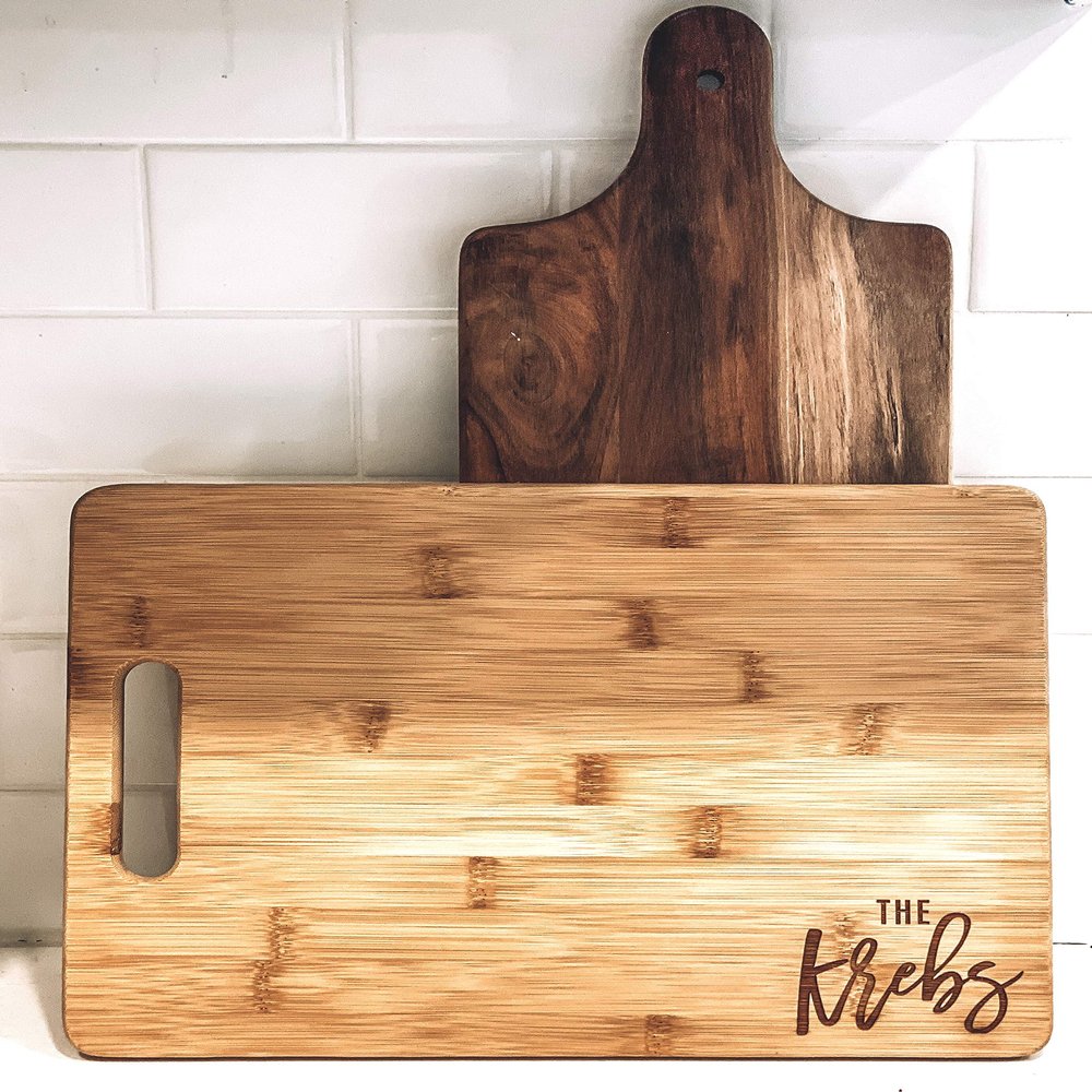 All Star Products Personalized Cutting Board | Customized Charcuterie Board | Gift for Housewarming, Weddings, Christmas, and Anniversaries | Bamboo