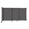 Wall-Mounted Sliding StraightWall Room Divider | Adjustable Widths | Locking Wheels | Room Separator | Up to 7'2" Wide x 4' Tall Charcoal Gray Fabric Panels view 1