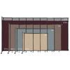 Wall-Mounted Sliding StraightWall Room Divider | Adjustable Widths | Locking Wheels | Room Separator | Up to 7'2" Wide x 4' Tall Charcoal Gray Fabric Panels view 2