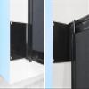 Wall-Mounted Sliding StraightWall Room Divider | Adjustable Widths | Locking Wheels | Room Separator | Up to 7'2" Wide x 4' Tall Charcoal Gray Fabric Panels view 4