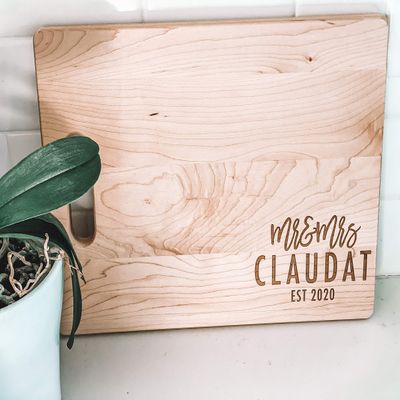 All Star Products Personalized Cutting Board | Customized Charcuterie Board | Gift for Housewarming, Weddings, Christmas, and Anniversaries | Maple
