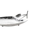 Deco 79 Metal Fruit Apple Tray, Set of 3 9", 11", 13"W, Silver view 4
