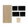 MELANNCO MDF Shelf Pegboard, 20x10-Inch, Black view 2