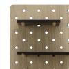 MELANNCO MDF Shelf Pegboard, 20x10-Inch, Black view 3
