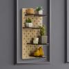MELANNCO MDF Shelf Pegboard, 20x10-Inch, Black view 4