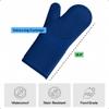 GORILLA GRIP BPA-Free Soft Silicone Oven Mitts, 14.5x8.3, Heat Resistant and Waterproof Cooking Gloves, Thick Cotton Lining, Flexible Gripping for Baking Grilling, Kitchen Potholders Set of 2, Blue view 4