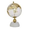 Deco 79 Marble Globe with Marble Base and Tiered Base, 8" x 8" x 13", Gold view 3