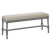 Deco 79 Wood Home Bench Entryway Bench with Burlap Seat, Bedroom Bench 47" x 16" x 18", Gray view 1