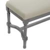 Deco 79 Wood Home Bench Entryway Bench with Burlap Seat, Bedroom Bench 47" x 16" x 18", Gray view 4