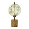 Deco 79 Wood Globe with Brown Base, 8" x 8" x 15", Gold view 4