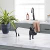 Deco 79 Polystone Paper Towel Holder, 5" x 16" x 8", Black view 3