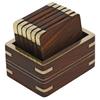 UKAL Wooden Drink Coasters Wood Table Coaster Set of 6 for Tea Cups Coffee Mugs Beer Cans Bar Tumblers and Water Glasses view 1