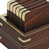 UKAL Wooden Drink Coasters Wood Table Coaster Set of 6 for Tea Cups Coffee Mugs Beer Cans Bar Tumblers and Water Glasses view 2