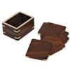UKAL Wooden Drink Coasters Wood Table Coaster Set of 6 for Tea Cups Coffee Mugs Beer Cans Bar Tumblers and Water Glasses view 3