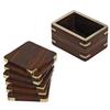 UKAL Wooden Drink Coasters Wood Table Coaster Set of 6 for Tea Cups Coffee Mugs Beer Cans Bar Tumblers and Water Glasses view 4