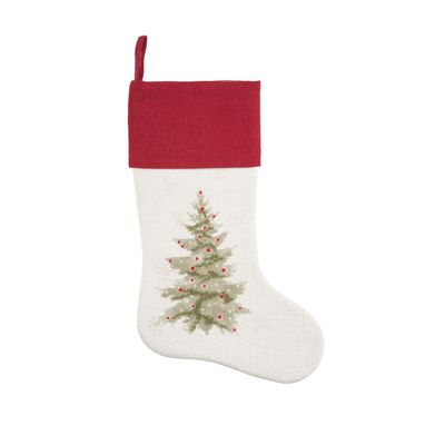 C&F Home 8.5" x 20" Embellished Winter Christmas Trees Hanging Large Christmas Stocking XMAS Winter Holidays Home Living Room Fireplace Mantle Cotton Gift Stocking Stuffer Seasonal Decor Decoration 8"