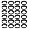 Fdit Mason Jar Lids, 70mm Wide Mouth, Matte Black Stainless Steel, 24 Pack, Round Split Cover for Food Storage view 1