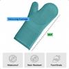 GORILLA GRIP BPA-Free Soft Silicone Oven Mitts, 14.5x8.3, Heat Resistant and Waterproof Cooking Gloves, Thick Cotton Lining, Flexible Gripping for Baking Grilling, Kitchen Potholders Set, Turquoise view 4